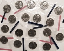 1990-1998 P D Uncirculated B.U. Washington Quarter U.S. Mint Cello 18 Coin Set picture