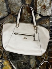 Authentic COACH White Pebble Leather Prairie Satchel Bag picture