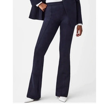 Spanx Navy Faux Suede Flare Pant Size S picture