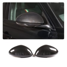 Door Side Mirror Cover Trim Caps Compatible with Alfa Romeo Giulia 2017-2024 Sid picture