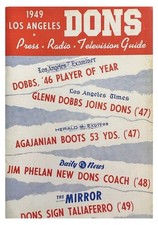 1949 Los Angeles Dons (AAFC) Media Guide Roster - 44-page NFL Football Reprint picture