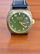 Gruppo Gamma Rare Brass Green California Dial Mens Dive Watch Brevettato picture