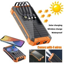 60000mAh Super Solar Power Bank Portable External Battery Wireless Fast Charging picture