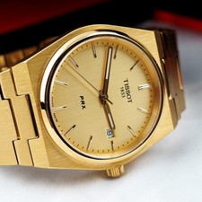Tissot PRX Quartz 40mm Champagne Gold Men's Watch T137.410.33.021.00 picture