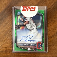 Topps 2024 Bowman Chrome Travis Bazzana Auto Green 82/99 CPA-TB picture