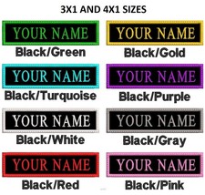 Custom Your Name Tag Embroidered Iron-on Patch DIY Applique Biker, serif2 picture
