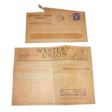 Vintage 1944 Western Union Telegram Christmas Caracas to Denver WWII Ephemera picture