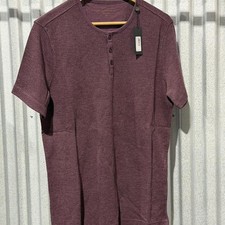 John Varvatos Men's Burgundy and Red Tshirt picture