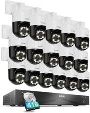 ZOSI 16CH 16 x 4K 8MP PT POE Security Camera System AI Detect 2-Way Audio 4TB picture