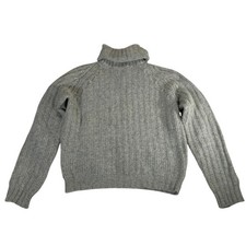 VTG Limited America Gray Lambswool Angora Blend Ribbed Turtleneck Sweater Small picture