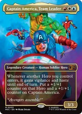 MTG Captain America, Team Leader (Borderless) [Marvel Super Heroes Commander] Fo picture