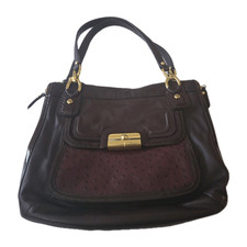 NEW Coach Kristin Spectator Purple Ostrich Shoulder Handbag #18303 Vintage Y2K picture