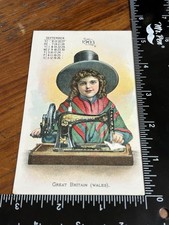 1903 Singer Sewing Machine Calendar September Great Britain Wales picture