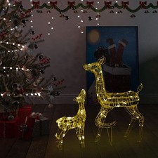 Acrylic Reindeer Family Christmas Decoration 160 LED Warm White picture