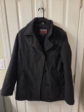 Excelled men's collection wool gray jacket Large vintage #S8 picture