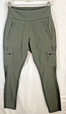 Athleta Headlands Hybrid Cargo Tight Leggings Peat Zippered Pockets S ize 4 picture