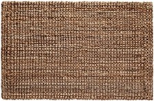 Handspun Jute Area Rug – Premium Handwoven Reversible Chunky Textured Natural picture
