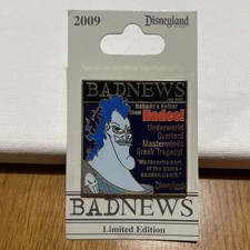Disneyland DLR Hades Hercules July Bad News Magazine LE  1000 Villains Pin 2009 picture