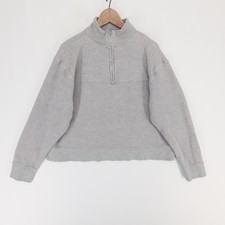 Jenni Kayne Half Zip Sweatshirt Womens XL Gray Heather French Terry Pullover picture