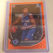Topps 2025-26 Bowman Chrome Orange Jase Richardson Magic RC #BCV-25 /25 picture