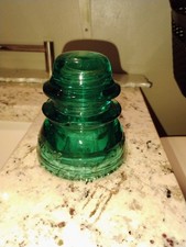 Vintage Hemingray 42 Glass Insulator Aqua Teal Green Made In USA picture