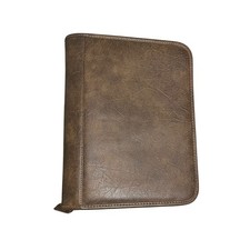 Vintage Franklin Covey Planner Classic Brown Leadership 7 Ring Binder 10x8 picture
