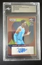 Mark Williams - 2022-23 Lead Vivid - Clear Orange- Auto Pre-Production Proof 1/1 picture