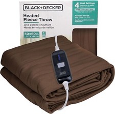 BLACK+DECKER Heated Throw Blanket, 50