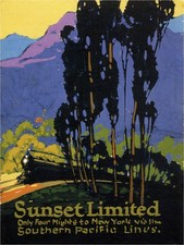 Sunset Limited Vintage Poster c1910s - Southern Pacific Lines - 24x32” 🌅 picture