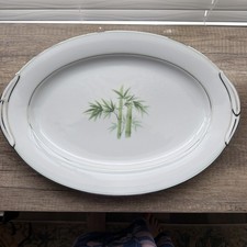 Noritake Japan Royal Ceramics 1950s Serving Platter Bamboo Pattern  #231 picture
