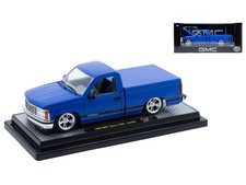 1988 GMC SIERRA 1500 CUSTOM PICKUP BLUE 1/24 DIECAST MODEL BY M2 40300-144 A picture