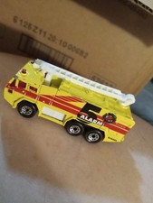 1992 Matchbox Airport Fire Truck Yellow Diecast Rare 5 Alarm Fire Tampo VHTF Toy picture