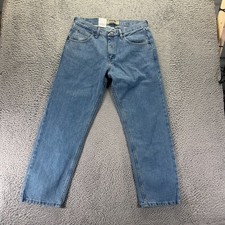Wrangler Authentics Jeans Mens 32x29 Blue Cotton Denim Straight Leg Workwear picture