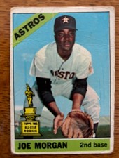 1966 Topps - Joe Morgan #195 Houston Astros legendary HOF vintage picture