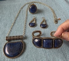 Barse Studio Lapis Lazuli Golden Bronze Southwestern Style Set picture