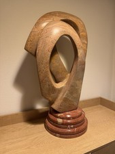 Late 20th Century Modern Carved Marble Abstract Biomorphic Sculpture Mid Century picture