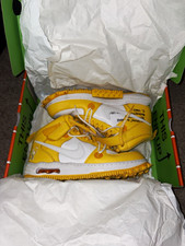 Nike x Off-White Air Force 1 Mid Varsity Maize Yellow/White Leather DR0500-101 picture