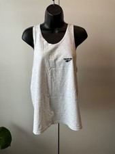VTG 90's Reebok Preseason Men's Heather Tank Logo Work out Muscle Shirt Size L picture