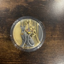2023 Niue $5 Lady Flame Sekhmet Gilded .999 Silver 62.2g Coin /500 Swarovski  picture