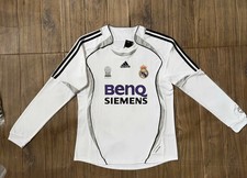 2006-2007 Adidas Real Madrid Home Long Sleeve Retro Soccer Jersey picture