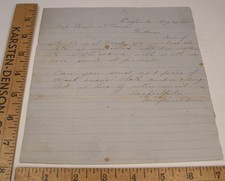 ANTIQUE 1861 LETTER TOMPKINS & BARR EUFALA ALABAMA picture