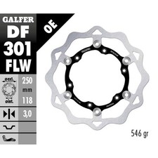 Galfer Floating Wave Brake Rotor - Front - Black, Front DF301FLW picture
