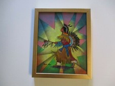 RICARDO MAYA PAINTING ORIGINAL AUTHENTIC CUBAN LISTED NATIVE AMERICAN ABSTRACT picture