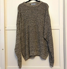 VTG TLC by Lambourne Sweater XXL Made in USA Marled Cotton Knit 90s Oversized picture