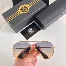 DITA Mach Seven Sunglasses Gold Black Frame Gradient Grey Amber UV Luxury Lens picture