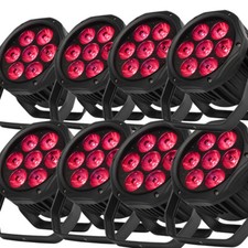 8PCS SHEHDS IP65 Outdoor Waterproof 7x18w LED Par Stage Lighting RGBWA UV picture
