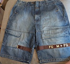 Vintage Marithe Francois Girbaud Shuttle Denim Cargo Shorts NWOT Size 36 Baggy Y picture