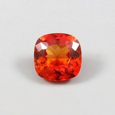 AAA 10x10 mm Natural Ceylon Fanta Orange Sapphire Loose Cushion Cut Gemstone picture