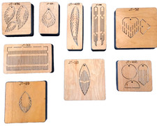 Lot of 9 Fringe Earring & Tassel Making Dies For Leather. Comp with Sizzix. picture