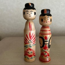 Vintage Kokeshi Doll Set of 2 picture
